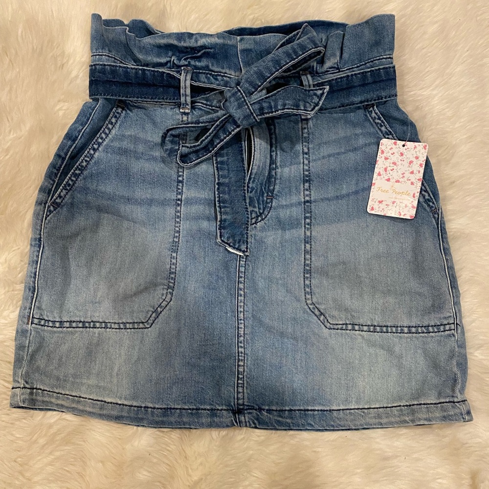 Free People denim skirt